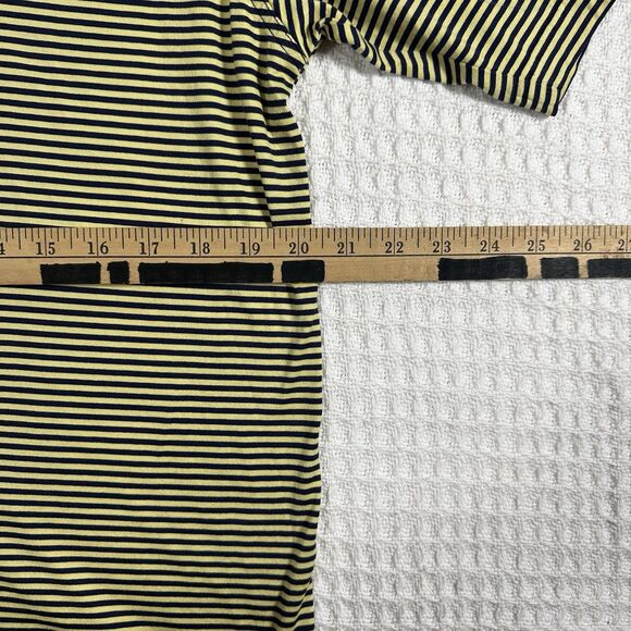 Masters Golf Polo Men’s Medium Authentic Amen Corner Navy Blue & Yellow Striped - Picture 10 of 10